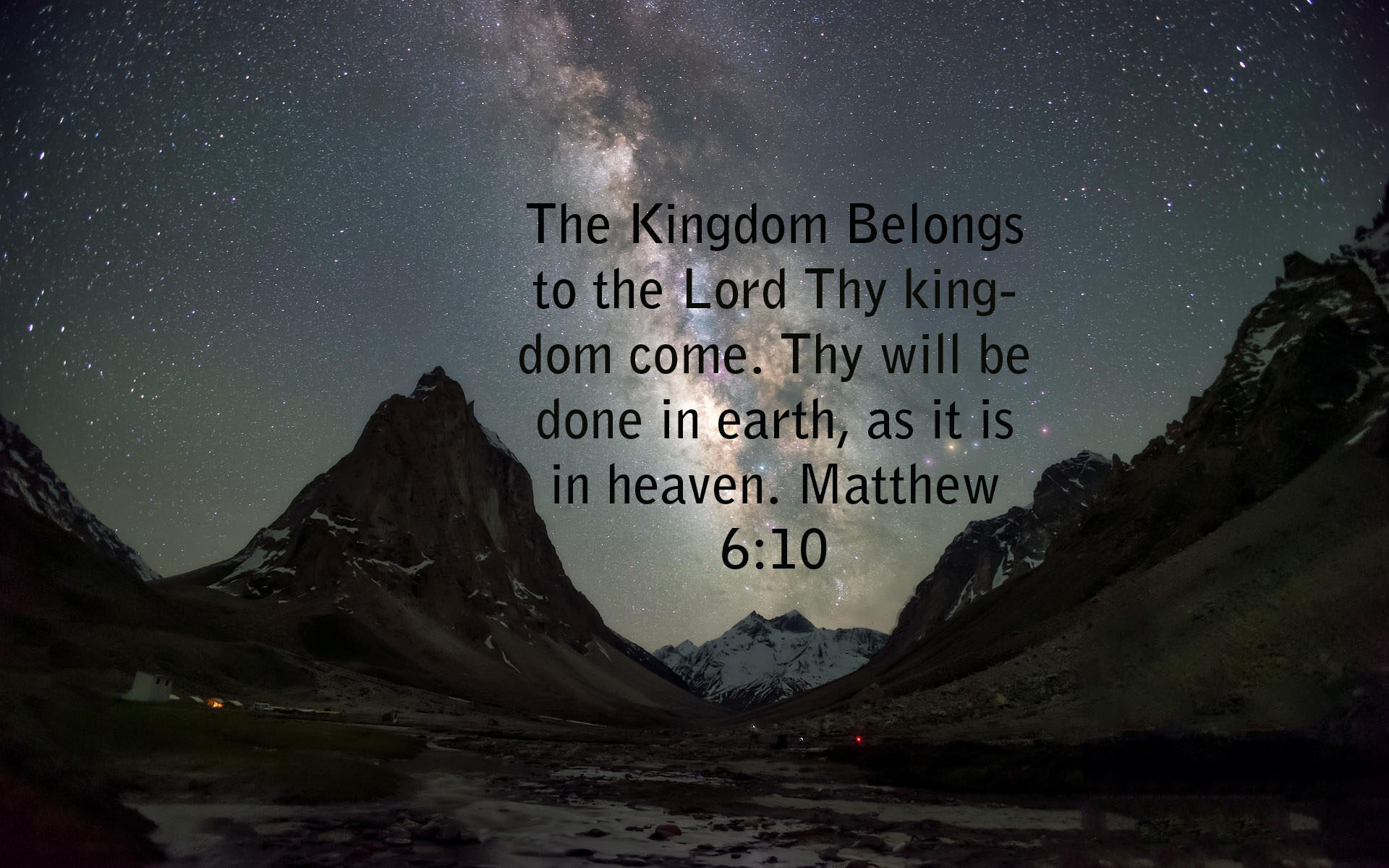 The Kingdom belongs to the Lord